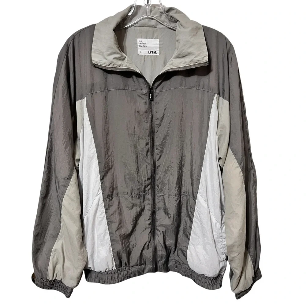 EPTM Jacket Size Large Mens Windbreaker Color Panel